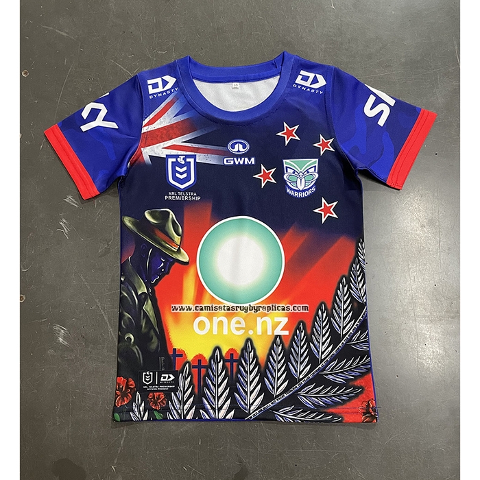 Camiseta Ninos Nueva Zelandia Warriors Rugby 2024 ANZAC